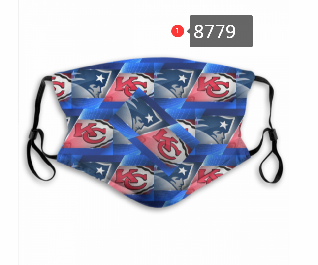 2020 Kansas City Chiefs 123 Dust mask with filter->nfl dust mask->Sports Accessory